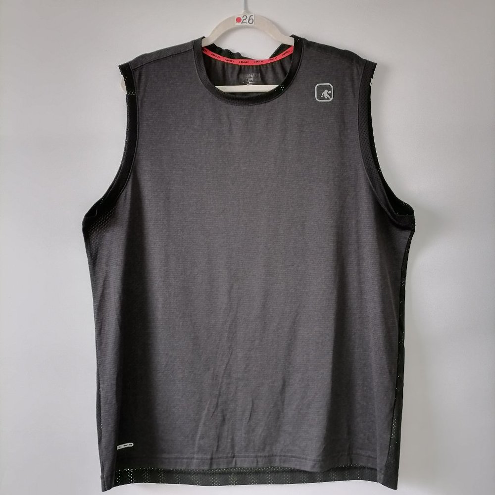 Andi Mens Charcoal Black Sleeveless Crew Neck Basketball Tank Top Size XL
